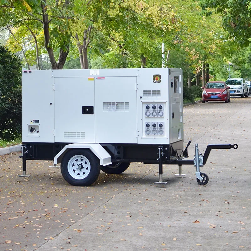 New trailer type water cooled with FAW engine 4DW93-42D prime power 30kva diesel generator