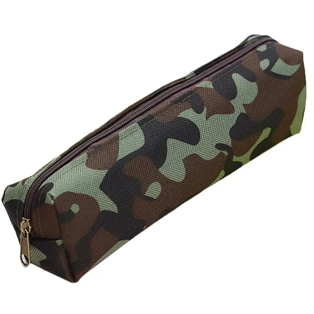 Pencil Bag Capacity Pouch School Supplies Camouflage for Boys and Girls Zipper 3 Colors