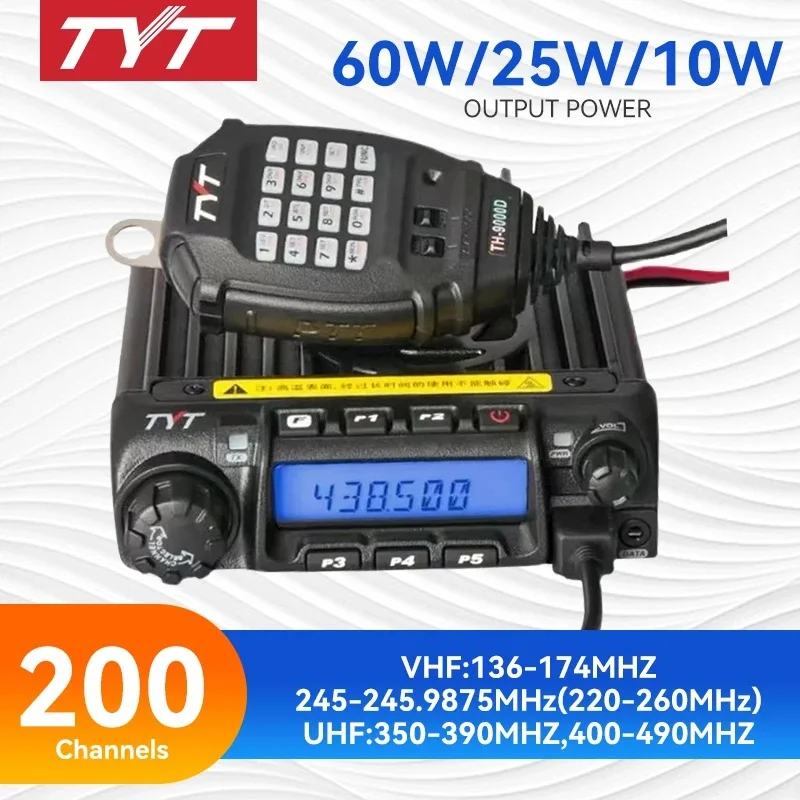 TYT TH-9000D Car Radio Mobile Station TH 9000D PLUS High Power Long Range Long Range Car Transceiver Walkie Talkie Ham Radio