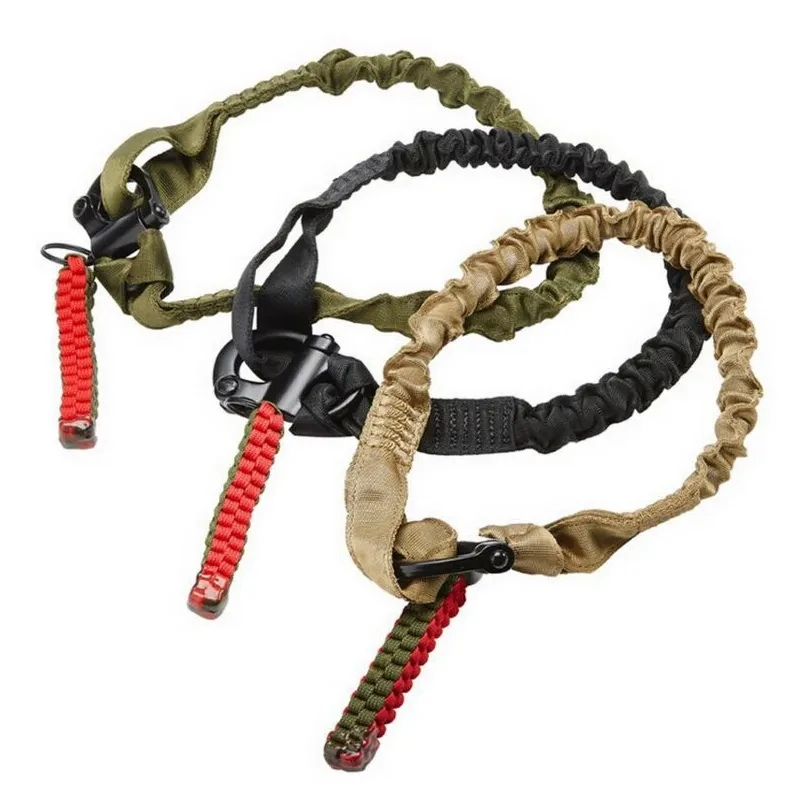 Outdoor Lanyards Tactical Multifunction Strap Nylon Belt Hunting Survival Kit Rescue Sling  55cm Adjustable Safety Rope Sling