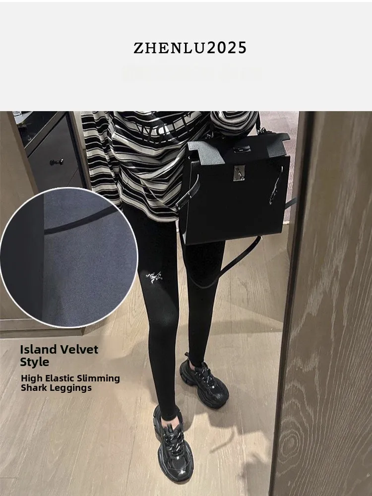 Thiened Fce Yogabroek Dames Hoge Taille Slim Fit Butt Lifting Fitn Arkskin Broek Herfst Winter Nieuwe Sle Base Lay...