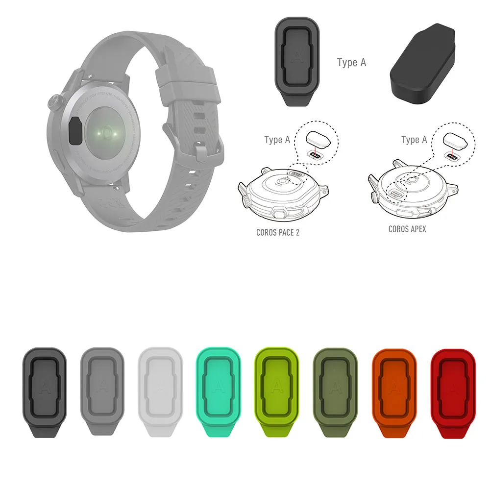 2PCS Silicone Dustproof Protective Plugs Caps for Coros VERTIX 2 APEX Pro/ Pace 2 APEX 42 46mm Anti-Scratch Port Dustproof Cover image 3