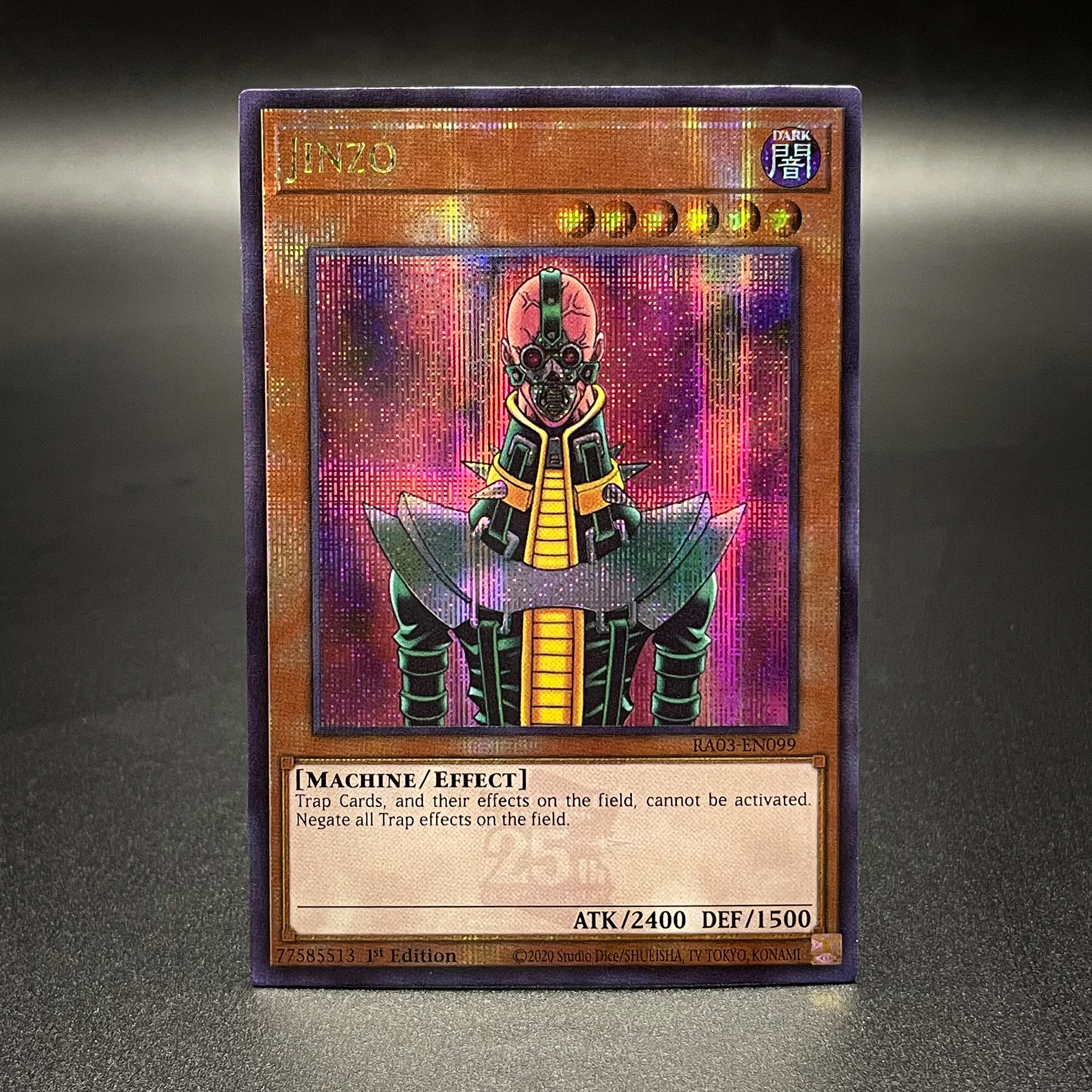 Afbeelding 3: YuGiOh! QCSER-kaarten RA03-EN099 JINZO MULCHAMY MEOLS RAIGEKI SPIEGELKRACHT YU-GI-OH Hoge kwaliteit proxy-kaart