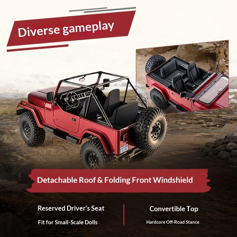 FMS 1/10 Explorer Looks Like A Real Hard Shell RC Car Electric Remote Control Off-Road Climbing Vehicle Model With Targa Top