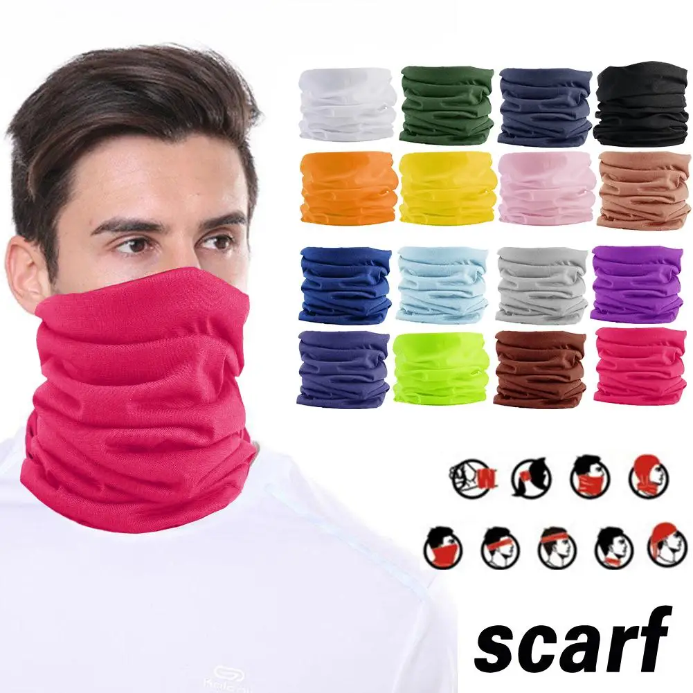 Outdoor Sport Scarf Neck Warmer Unisex Women Men Tube Face Scarf Hiking Cycling Face Head Wrap Cover Bandana Balaclava Headband