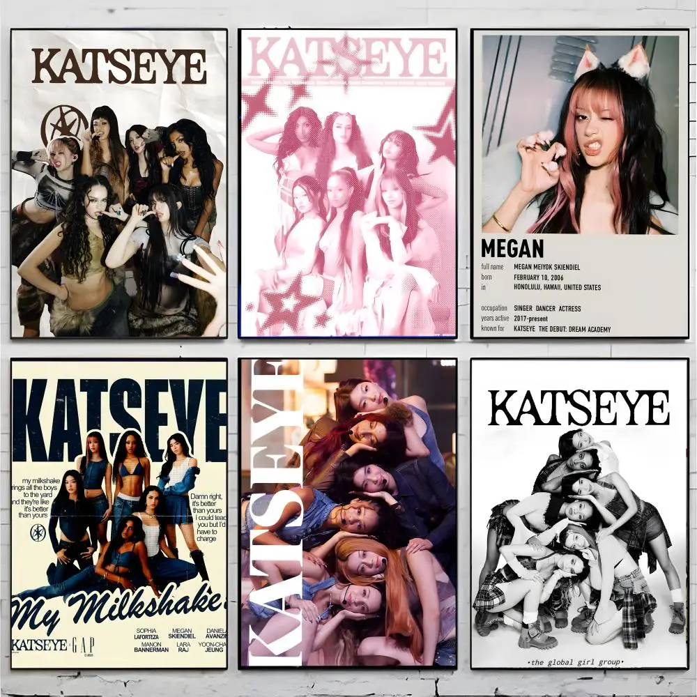 kpop girl group K-KATSEYE Poster Premium Decor Art & Gift for Household Lounge Home Ornaments - view 2