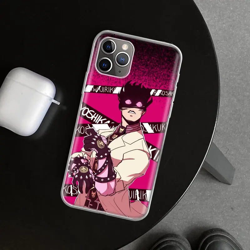 Funda de teléfono de Anime JoJo Killer Queen para iPhone, 11, 14, 13, 12 Mini, 15 Pro Max, Apple X, XS, XR, 7 Plus, 8 +, Fundas personalizadas de arte