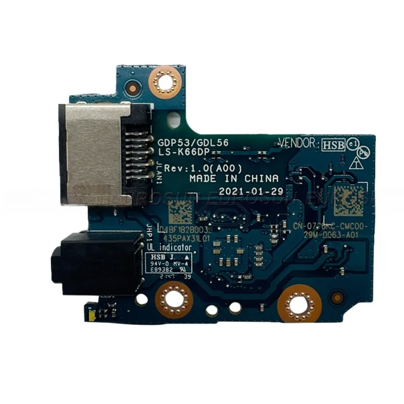 OEM Replacement New For Dell G15 5515 5511 5510 USB Audio small board LS-K66DP 07C6KC 7C6KC