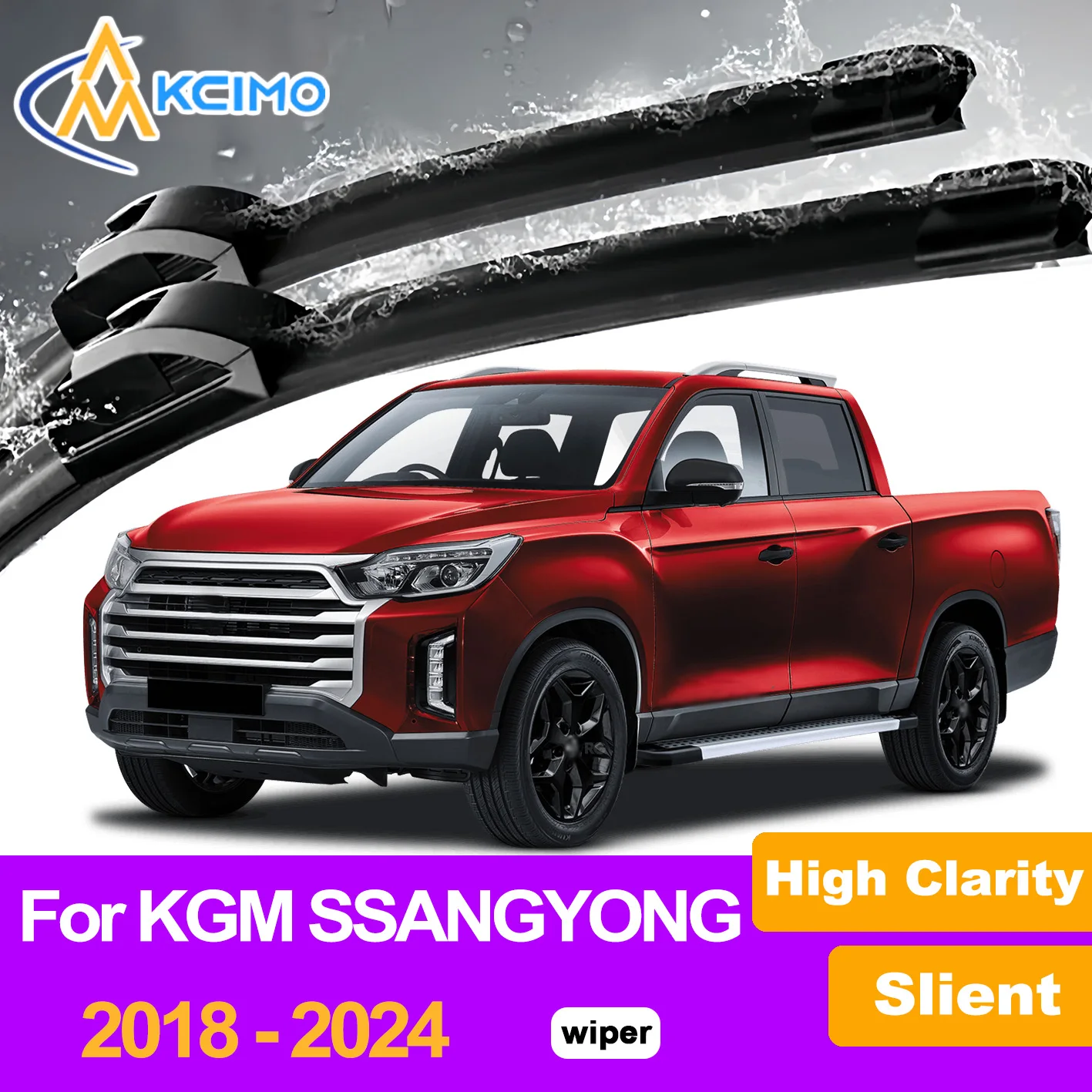 

2Pcs Front Windshield Wiper Blades For KGM SSANGYONG Musso 2018-2024 Windscreen Window Car Accessories