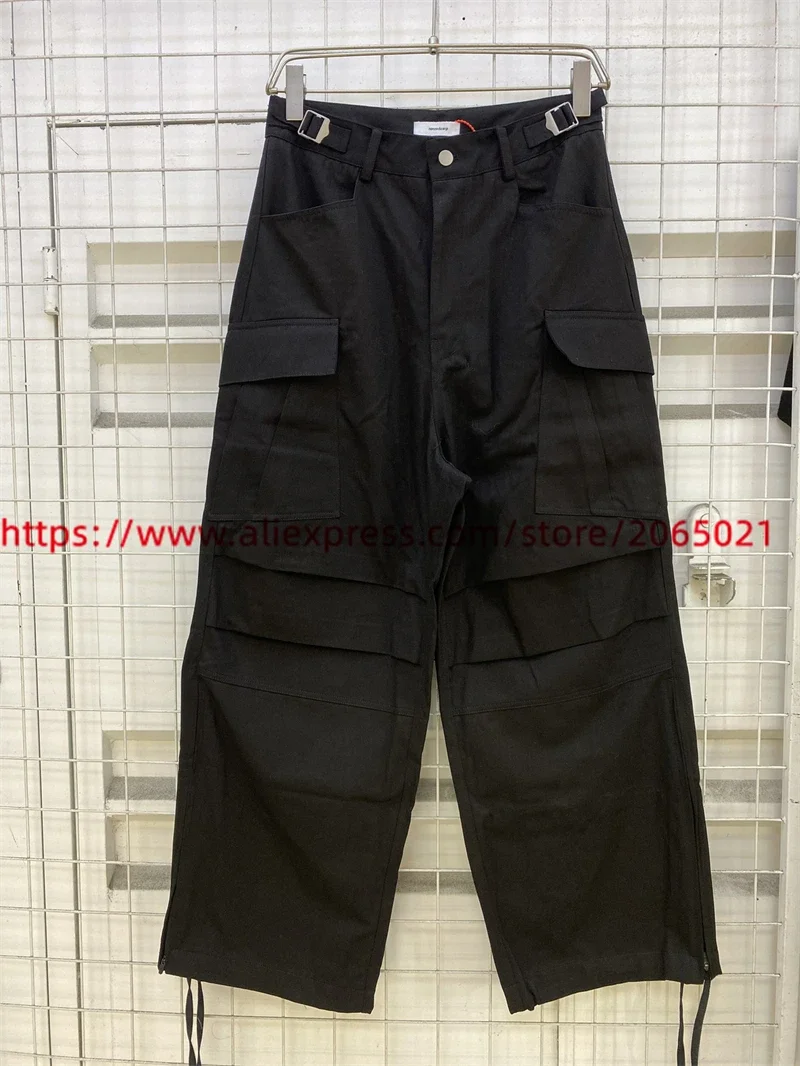 NONNOD Side Zip Cargo Pants Jogger Men Women Loose Zipper Multi Pocket Workwear Clothing Cargo Overalls Trousers