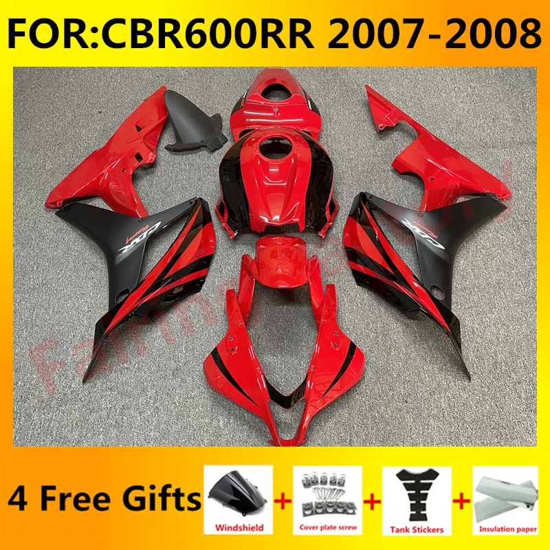 

New ABS Motorcycle Whole Fairings Kit for CBR600RR F5 2007 2008 CBR600 RR CBR 600RR 07 08 Bodywork full fairing set red black