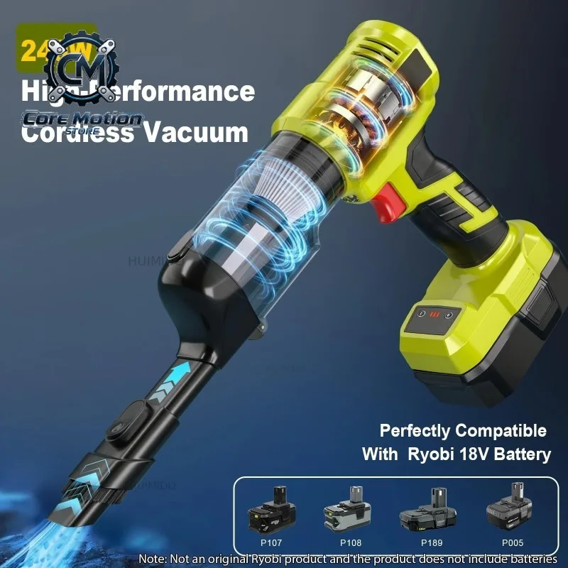240W Cordless Vacuum Cleaner for Ryobi 18V Battery Electric Handheld Vacuum Cleaner 105AW Powerful Suction for Floor,Carpet,Car
