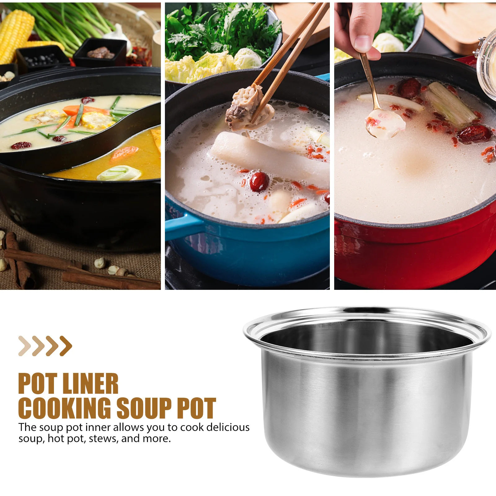 

Cooking For Induction Small Hot Stew Noodle Kitchen Use Stock Stainless Steel Milk Pot Pot Liner Small Liner