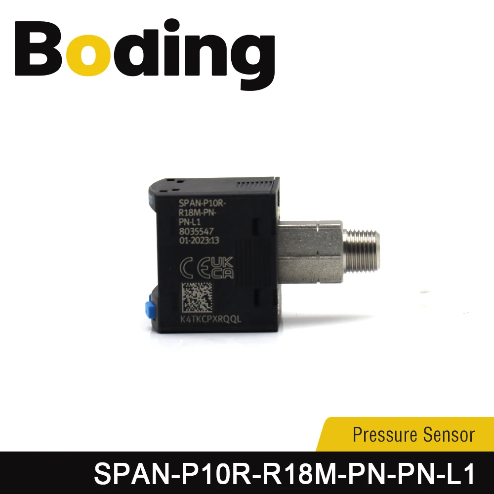 

SPAN-P10R-R18M-PN-PN-L1 Pressure Sensor -1~10bar R1/8 PNP Output Pneumatic Air Pressure Switch