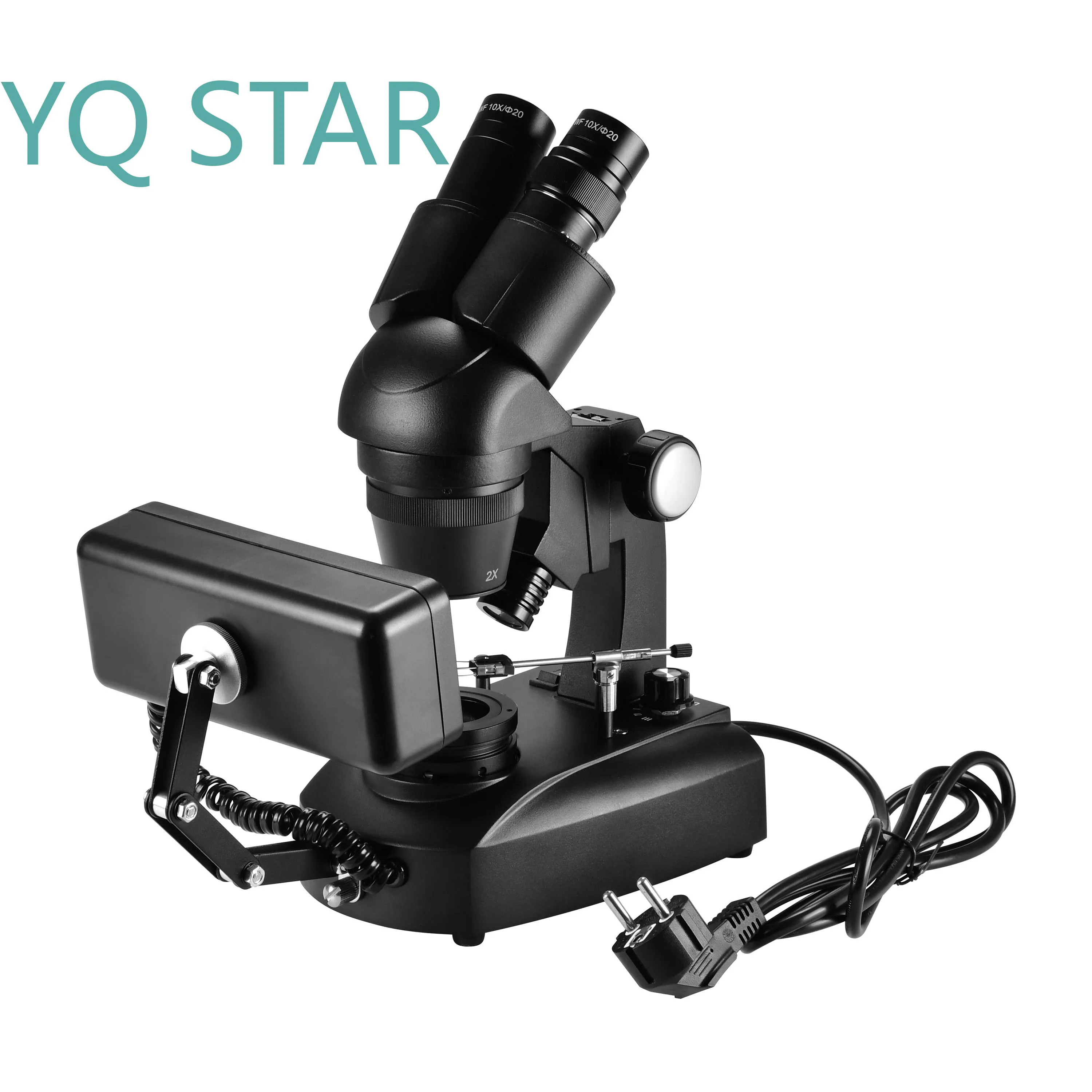 Stereo Microscope for Jewelry Repair Gem Inspection 20X to 40X Magnification Adjustable Focus LED Illumination Precision Tool