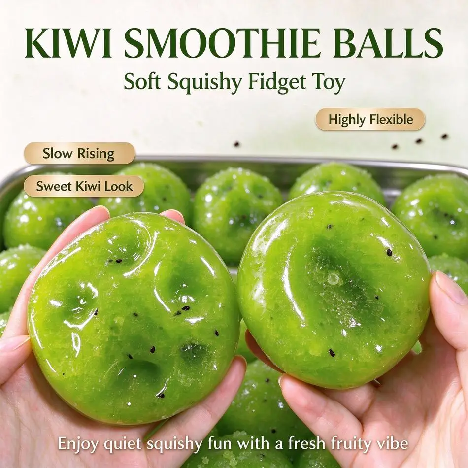 HOT Watermelon Kiwi Passion Fruit Slush Squeeze Ball Squishy Fidget Toy Soft Touch Hand‑made Realistic Simulation Decompression