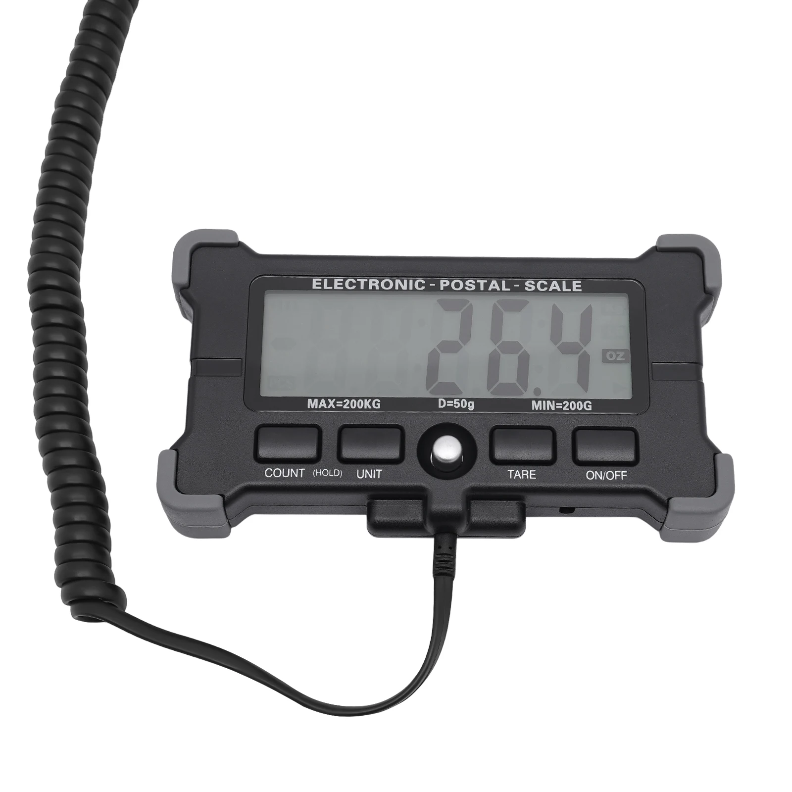 Digital Scale 200Kg/440.92lbs Electronic Postal Scale Stainless Steel Floor Scale HTN HD Display Portable Shipping Scale