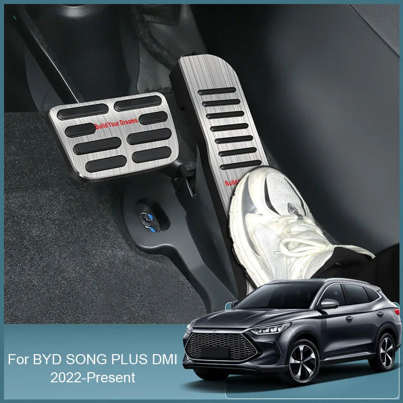 

2pcs Gas Pedal Foot Pedal For BYD SONG PLUS DMI 2022-2025 Car Accelerator Sequins Decoration Cover Internal Auto Accessories