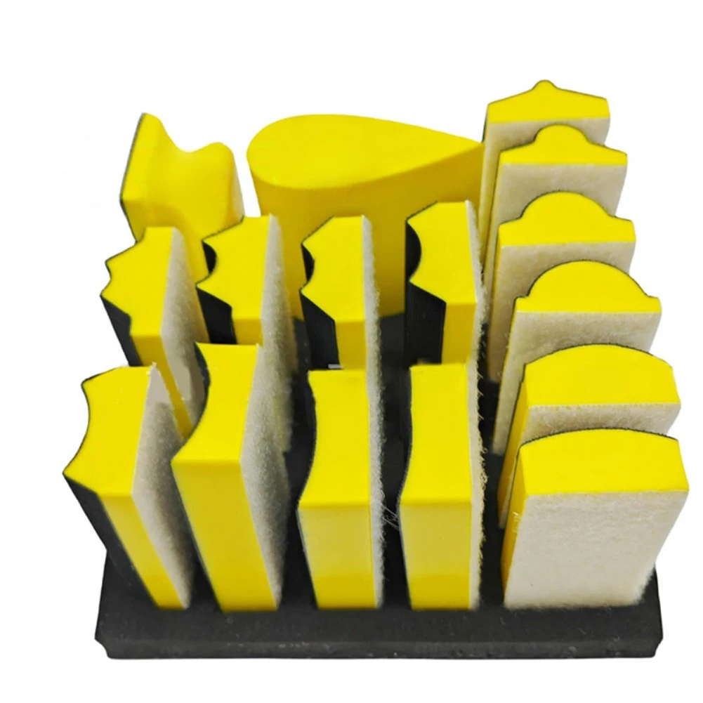 

16 шт., набор ручных шлифовальных блоков с 40 листов наждачной бумаги для автомобильных кузовных изделий, песка, деревообработка, мебель, абразивные инструменты