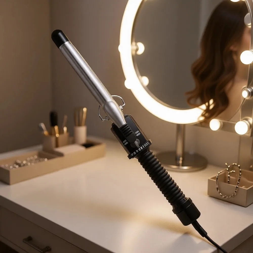 

Плойка для завивки волос Instant Heat 3,4 дюйма для коротких и средних волос, двойное напряжение, готова к путешествиям