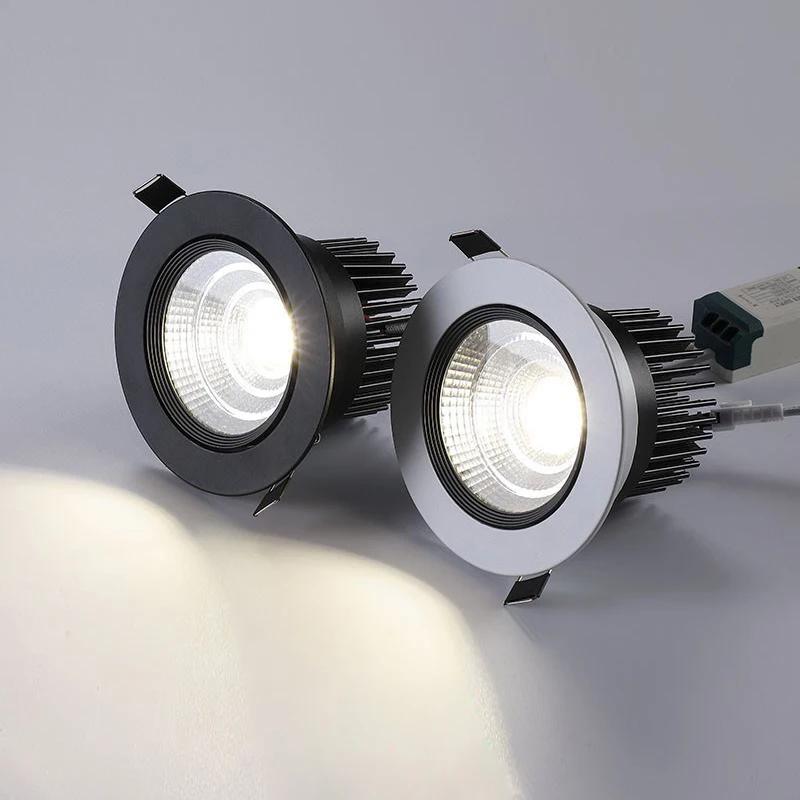 Rọi Ray COB Đèn Led Âm Trần Downlight Nó Mờ Bạc Trắng Đen Hồ Sơ Mini 3W 5W 7W 12W Đèn đèn Nhà Trong Nhà Thiết Kế Mới