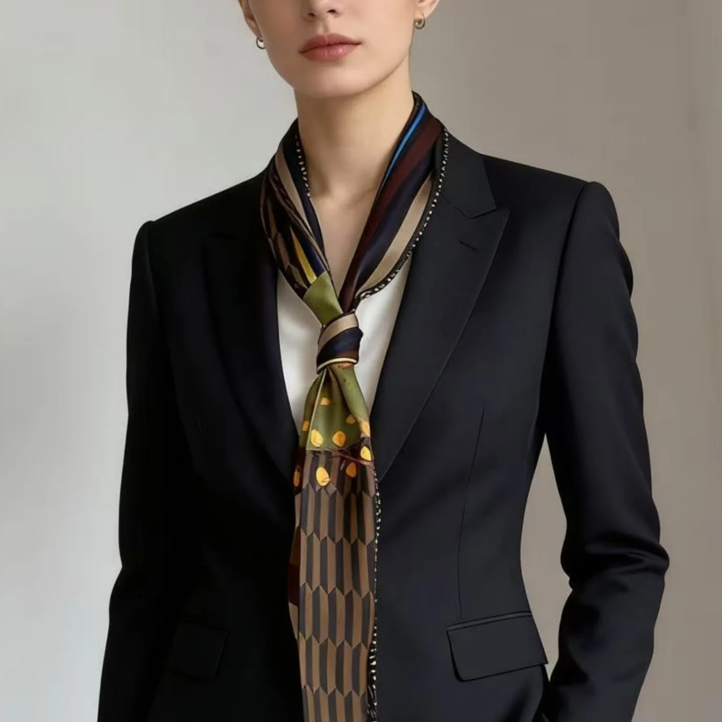 Luxury Print Long Hair Ribbon Bevel Silk Scarf Women Neck Tie Handbag Scarfs Satin Skinny Headscarves Ladies Foulard Jeans Belt view 6