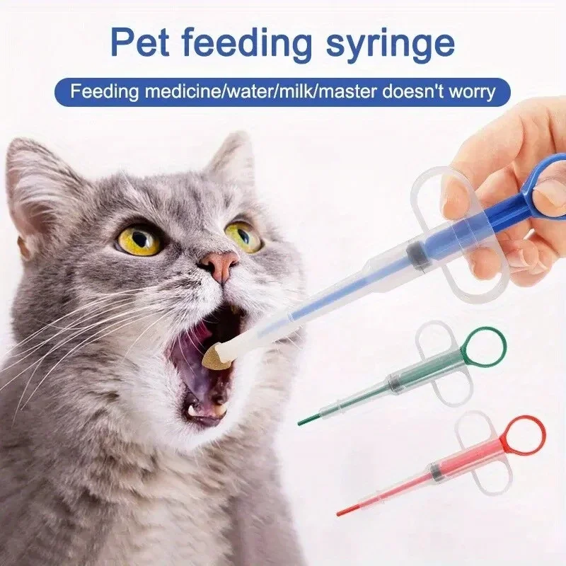Pet Medicine Feeder Cat Tablet Syringe Feeder Soft Tip Dual Purpose Feeder Cat Pill Shooter Pet Pills Applicator Random Color