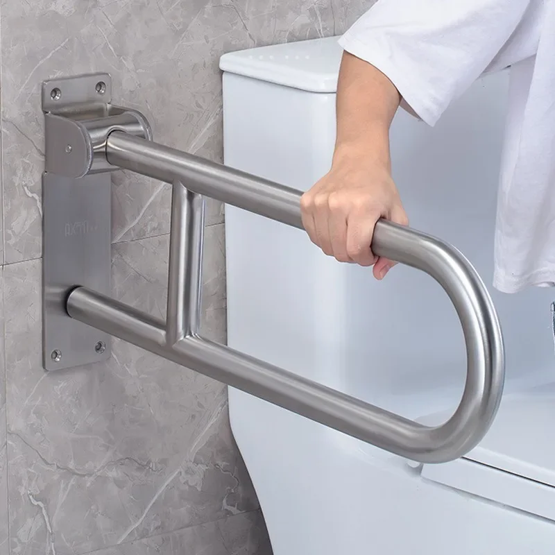 304 stainless steel barrier-free safety handrail project handrail wall-mounted toilet handrail disabled anti-skid and anti-drop