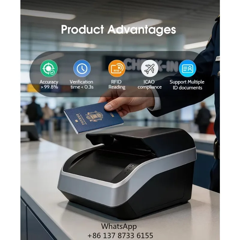 RAKIDA RK5100 MRZ OCR Scanner Passport Reader 3-Year Warranty China Origin Call Center Online Technical Support For Secure