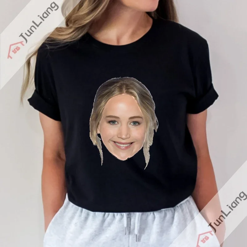 

Футболка с короткими рукавами Дженнифер Лоуренса, женская одежда, топы в стиле ретро 90-х, мужские рубашки, футболки для женщин, готическая одежда, Harajuku