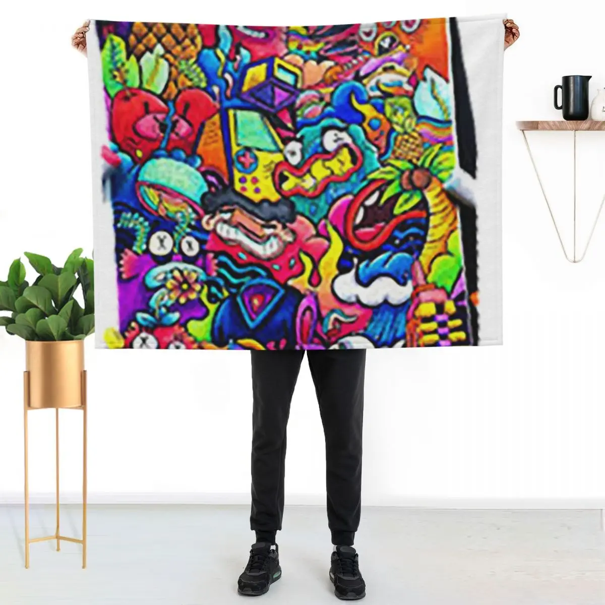 

Doodle Art 18 Throw Blanket Warm Comfortable Blanket for Office Napping