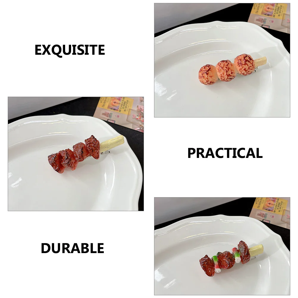 

4Pcs Creative Simulated Food Hair Clips Funny Hairpins Unique Barrettes Hair Accessories For Kids