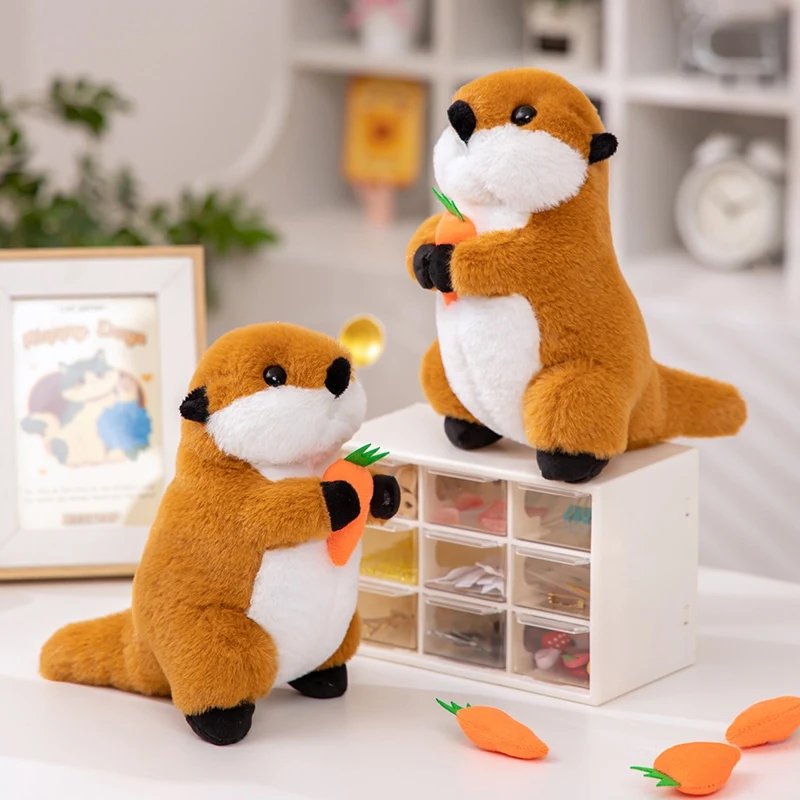 

Hot Sale Cute Handmade Baby Otter Plush Toys Soft Cute Detachable Cartoon Carrot Otter Plush Toys Funny Birthday Gift To Kids