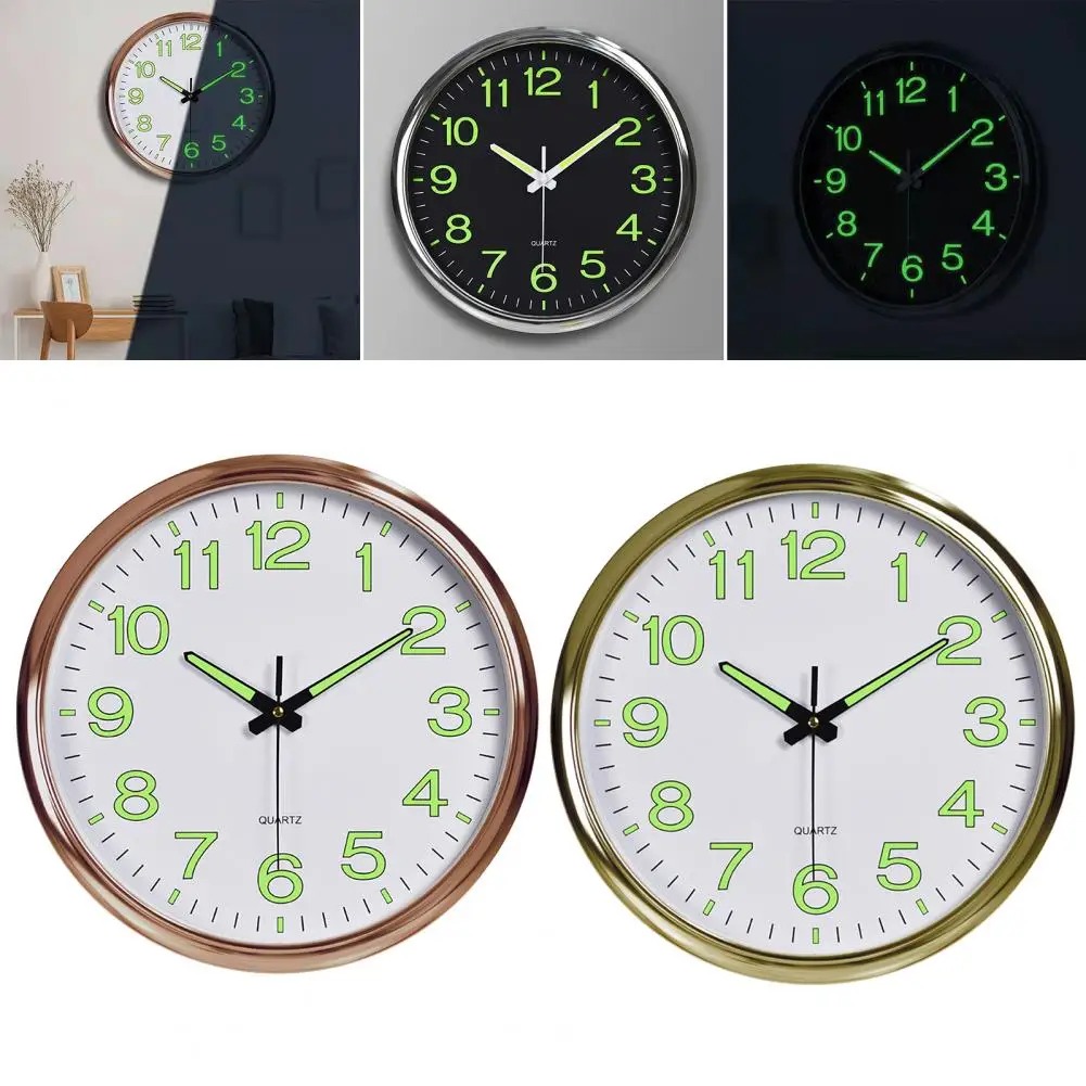 Numeral Wall Clock for Elderly Visually Impaired Glow Dark Wall Clock for Visibility at Night for Elderly for Bedroom