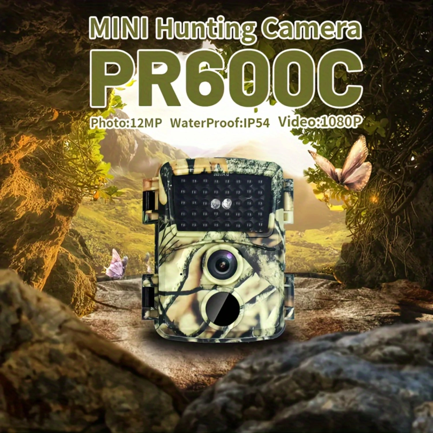 

Outdoor Mini Infrared Camera Night Vision For Hunting, High-definition Waterproof Mini Camera For Tracking Wild Animals, 4 Batte