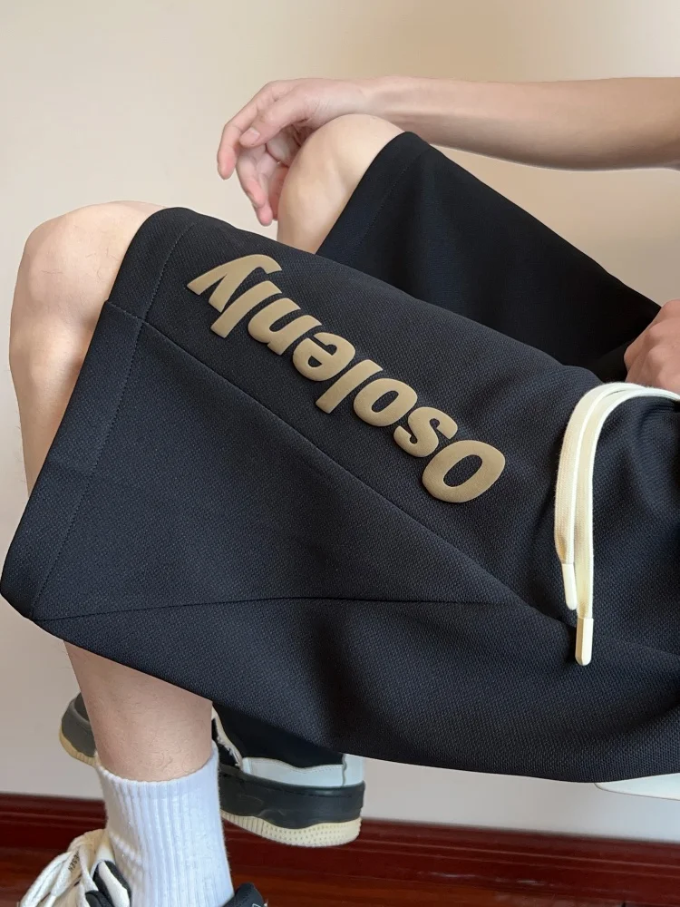 

2024 New Men's Sport orts American Baskeall Pants Summer Thin Casual Five-Quarter Length Breathable Lightweight Youth Fas...