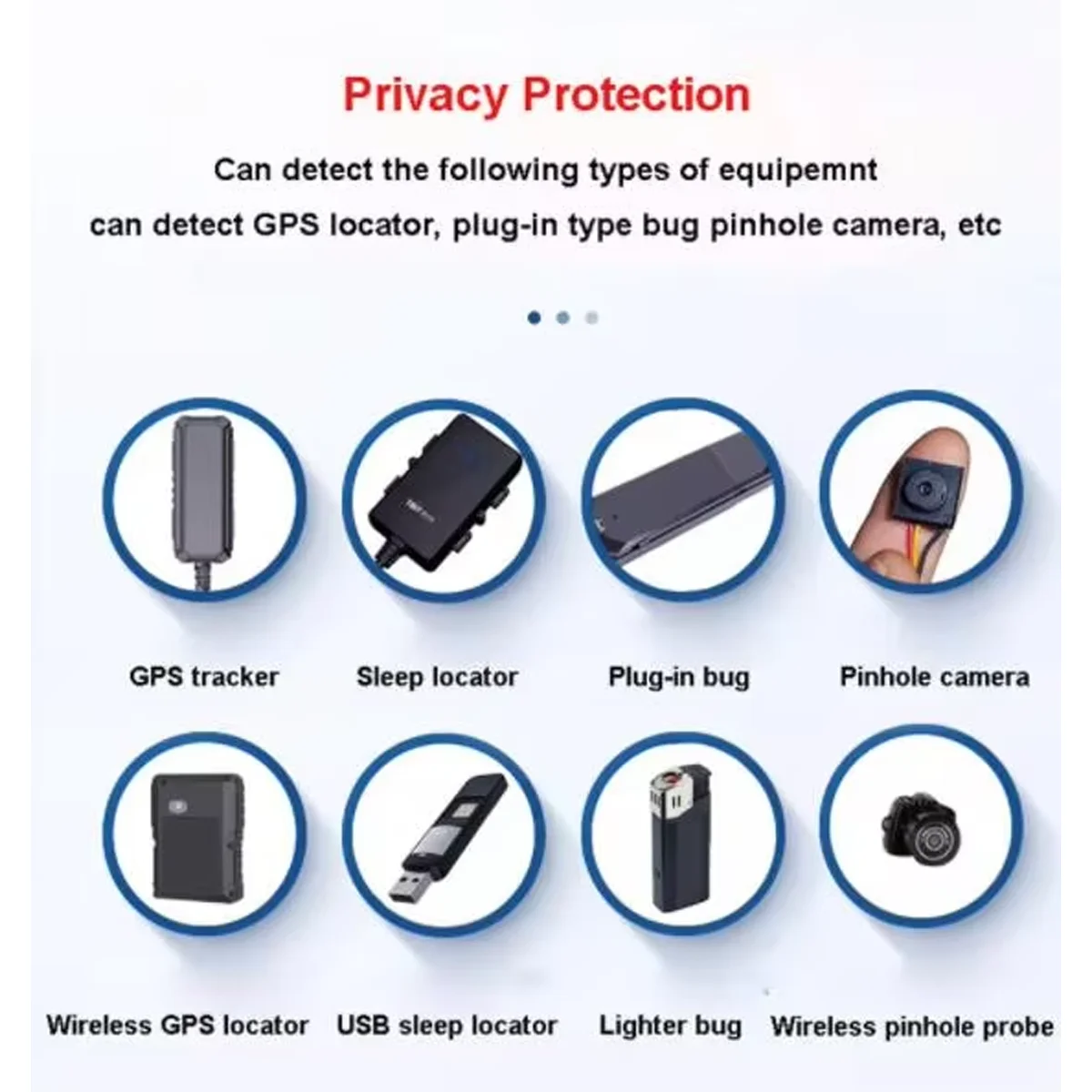 K99 All-Frequency Bug Sweeper – 1-8000MHz RF Signal Detector for GPS, Hidden Cam, Eavesdrop Device with High Gain Antenna