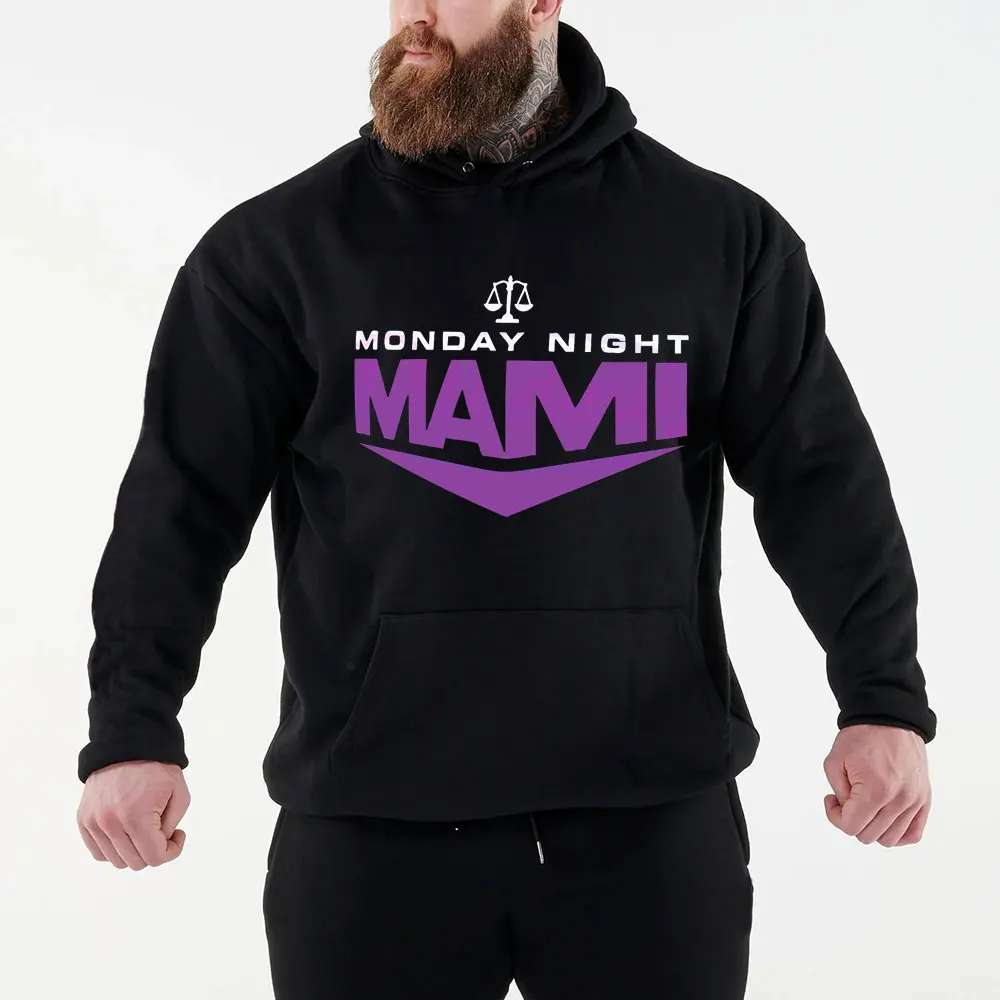 

2024 Autumn/Winter New Famous Wrestler Rhea Ripley Men's Black Hoodie Street Sports Casual Pullover