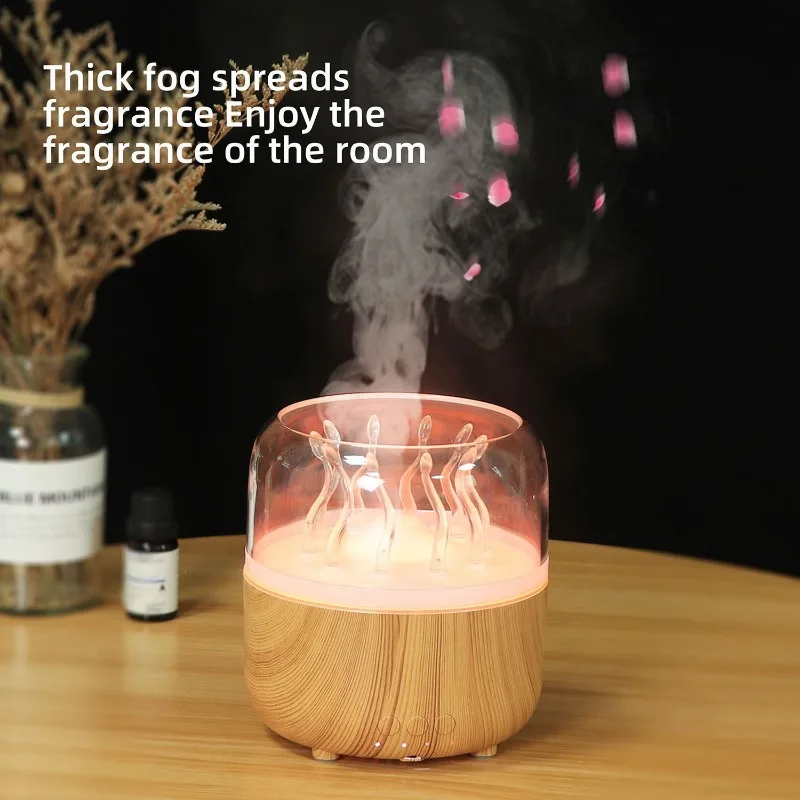 Rotating Dynamic Spray Jellyfish Like Atmosphere Lamp Aromatherapy Humidifier Ultrasonic Atomization Humidification