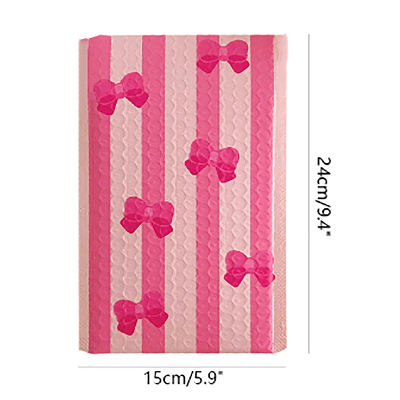 1/5PCS Bubble Mailers Pink Bubble Mailer Self Seal Padded Envelopes Gift Bags Pink Blue Bow Bags