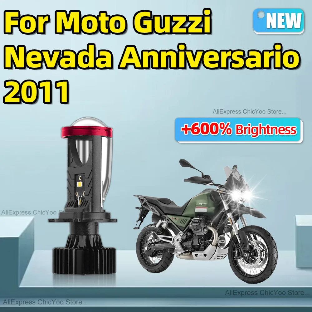 For Moto Guzzi Nevada Anniversario 2,011.00 1PCS 15000LM H4 Projector Lens High Low Beam Motorcycle LED Lamps Cut-off Line