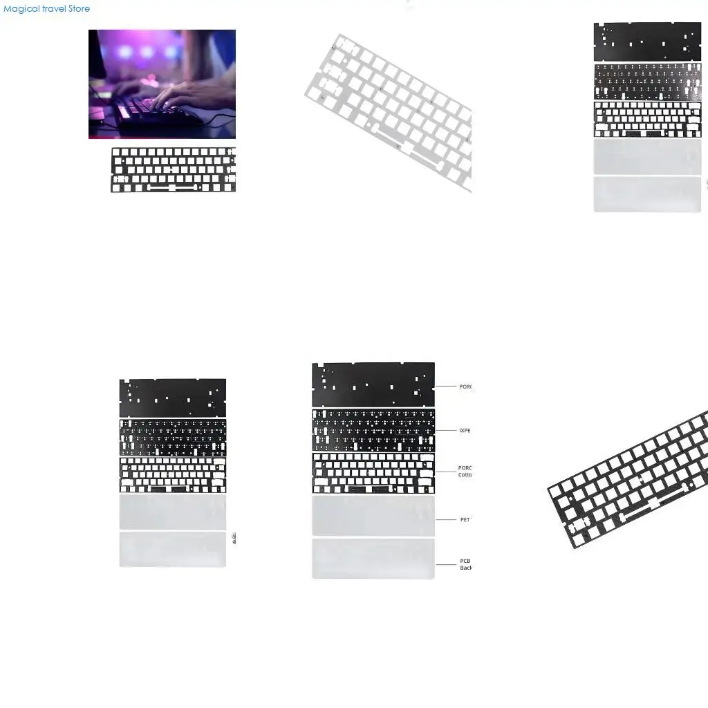 N2UB Professional Keyboard Mounting Keyboards Positioning Board Plate For 60% Layout Provides Firm Support And Noise Control