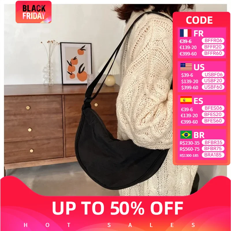 

Women Students Nylon Casual Hobos Chest Bag Underarm Crossbody Bag Shoulder Cross Body Bag 2024