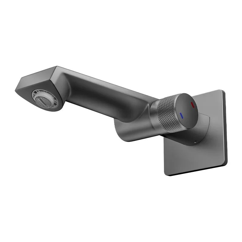 

Concealed wall washbasin hot and cold washbasin pre-embedded water toilet bathroom gun grey faucet AM2312