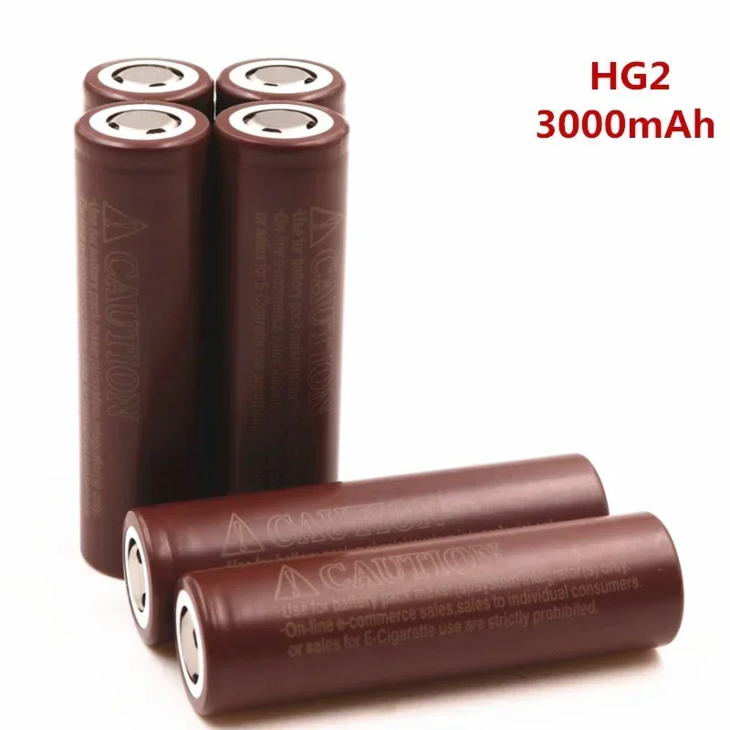 100% original18650 HG2 3000mAh battery 3.6V discharge 30A 18650 battery for LGHG2 3000MAH 3.7V 18650 Power battery