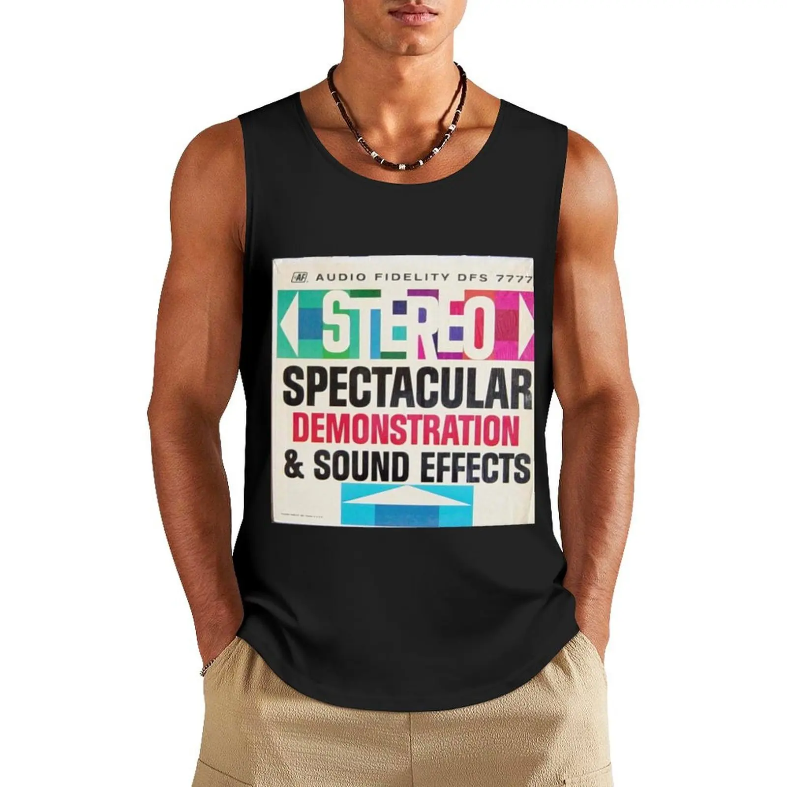 Stereo Spectacular Demonstration & sound effects Tank Top men clothings cotton t-shirts man