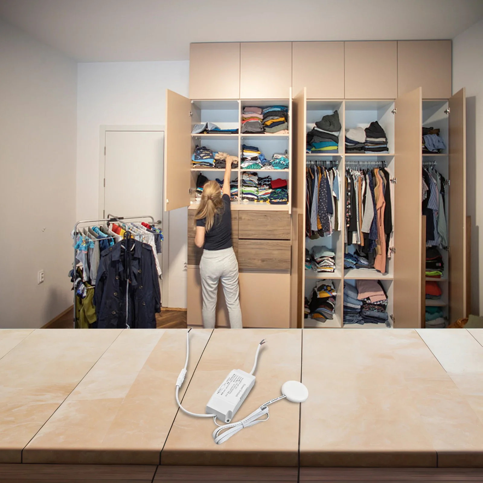 Indoor Lighting Control 95*40*285mm Size Dimmable Switch Robust Load Capacity Sensitive Material Detection For Ambient Lighting