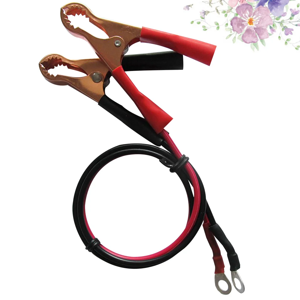 50A كليب 6.3 مللي متر محطة مطلية بالنحاس 2.5 مللي متر سلك الفضة مطلي موصل السيارات التمساح كليب سلك طاقة السيارة