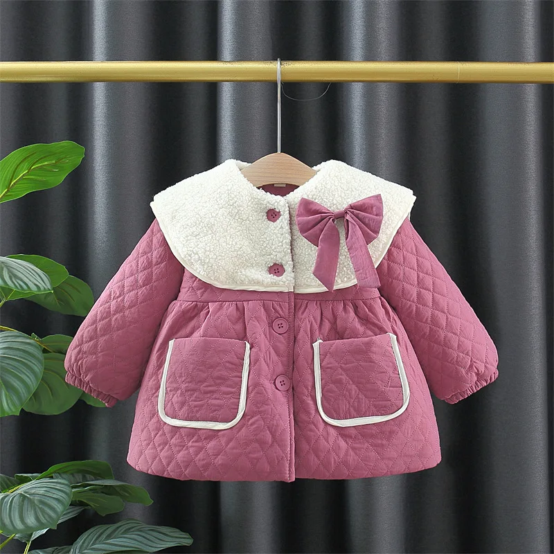 

Girls Down Coats Winter Children Thick Velvet Jackets Dress For Baby Warm Outerwear Clothes Kids Cotton Parkas Toddler Outdoors