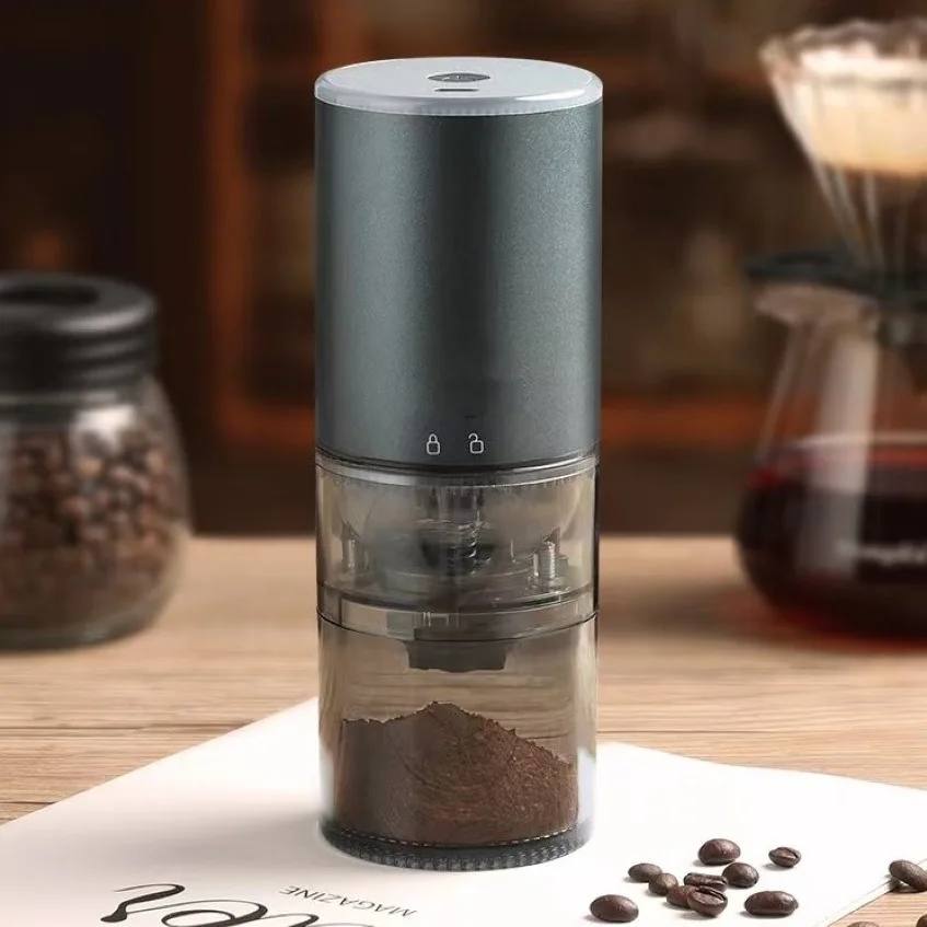 Type-C Portable Electric Burr Coffee Grinder Automatic Conical Burr Grinder Coffee Bean Grinder Multi Grind Setting Rechargeable